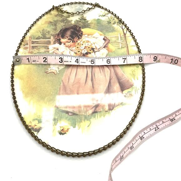 Vintage Oval Chain Frame with print  Cottagecore Maximalist Gallery Wall Art - Picture 6 of 7